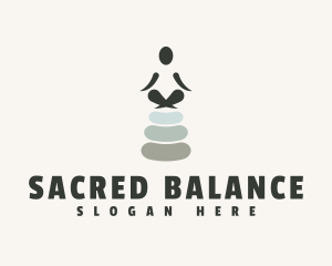 Balance Yoga Stone logo design