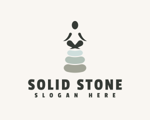 Balance Yoga Stone logo design