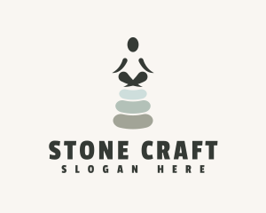 Balance Yoga Stone logo design