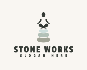 Balance Yoga Stone logo design