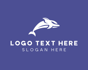 Aquatic Ocean Dolphin logo design