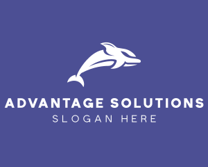 Aquatic Ocean Dolphin logo design