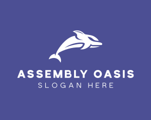 Aquatic Ocean Dolphin logo design