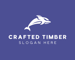 Aquatic Ocean Dolphin logo design