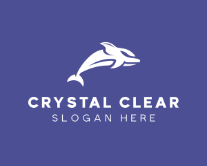 Aquatic Ocean Dolphin logo design