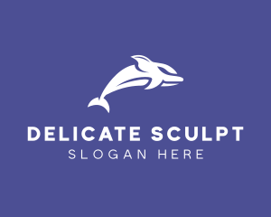 Aquatic Ocean Dolphin logo design