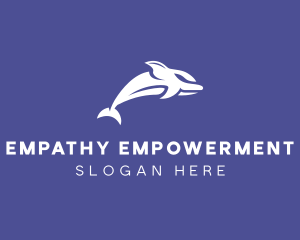 Aquatic Ocean Dolphin logo design