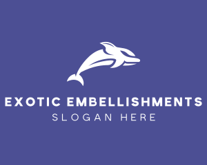 Aquatic Ocean Dolphin logo design