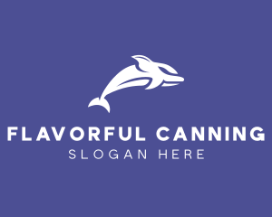 Aquatic Ocean Dolphin logo design