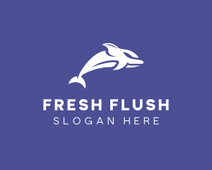 Aquatic Ocean Dolphin logo design