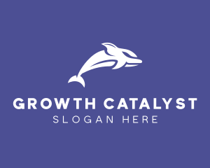 Aquatic Ocean Dolphin logo design