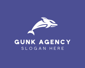 Aquatic Ocean Dolphin logo design