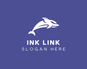 Aquatic Ocean Dolphin logo design