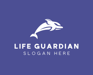 Aquatic Ocean Dolphin logo design