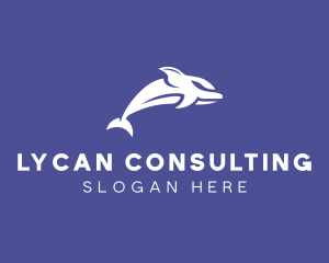 Aquatic Ocean Dolphin logo design