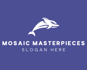 Aquatic Ocean Dolphin logo design