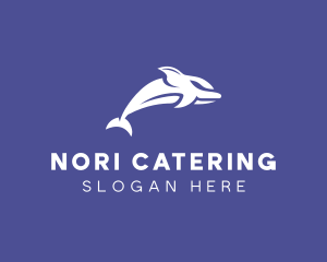 Aquatic Ocean Dolphin logo design