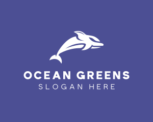 Aquatic Ocean Dolphin logo design