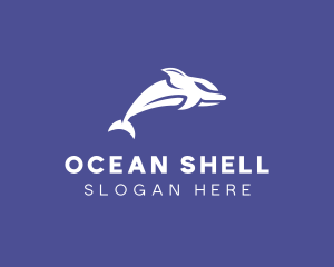 Aquatic Ocean Dolphin logo design