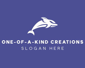 Aquatic Ocean Dolphin logo design