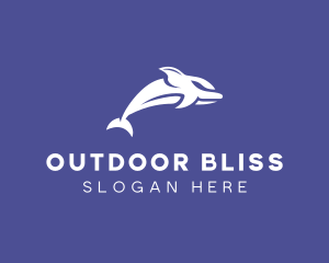 Aquatic Ocean Dolphin logo design