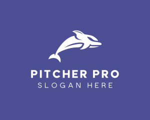 Aquatic Ocean Dolphin logo design