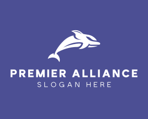 Aquatic Ocean Dolphin logo design