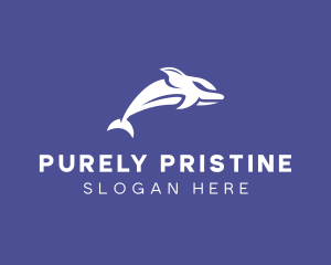 Aquatic Ocean Dolphin logo design