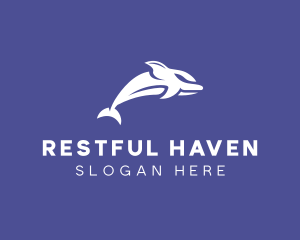 Aquatic Ocean Dolphin logo design