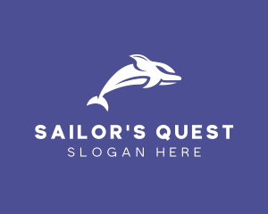 Aquatic Ocean Dolphin logo design