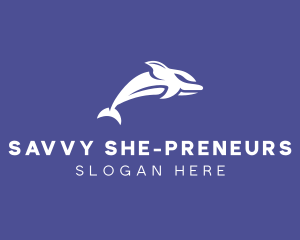 Aquatic Ocean Dolphin logo design