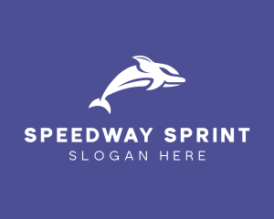 Aquatic Ocean Dolphin logo design