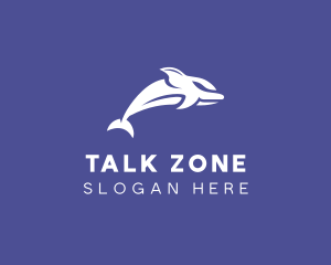 Aquatic Ocean Dolphin logo design