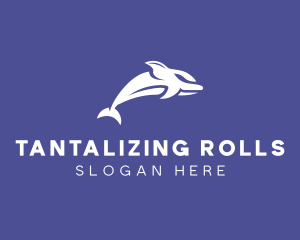 Aquatic Ocean Dolphin logo design