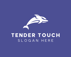 Aquatic Ocean Dolphin logo design