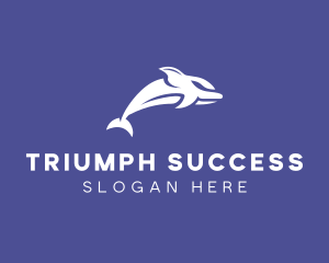 Aquatic Ocean Dolphin logo design