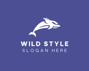 Aquatic Ocean Dolphin logo design