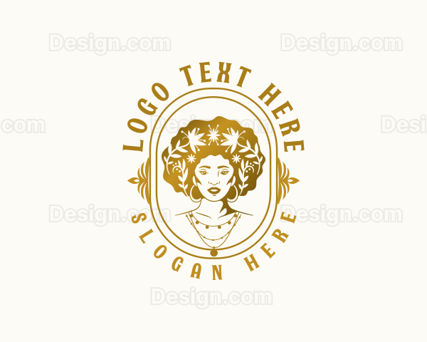 Afro Woman Beauty Logo