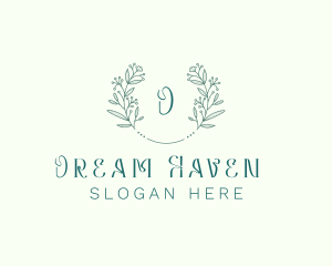 Flower Wreath Wedding Planner logo design