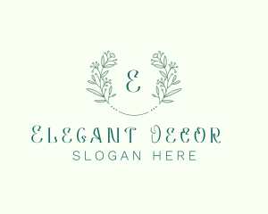 Flower Wreath Wedding Planner logo design