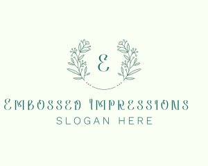 Flower Wreath Wedding Planner logo design