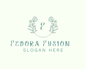 Flower Wreath Wedding Planner logo design