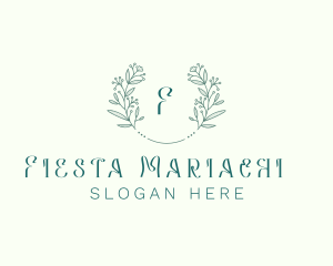 Flower Wreath Wedding Planner logo design