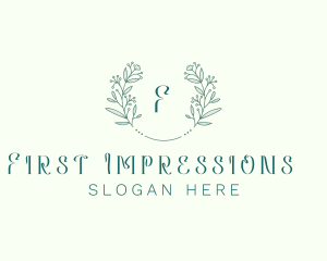 Flower Wreath Wedding Planner logo design