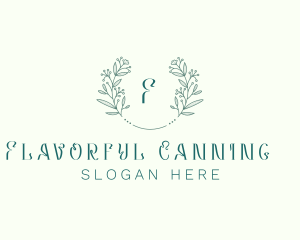 Flower Wreath Wedding Planner logo design