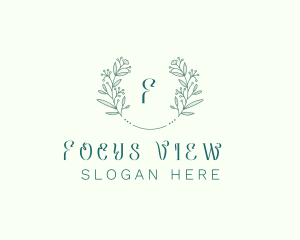 Flower Wreath Wedding Planner logo design