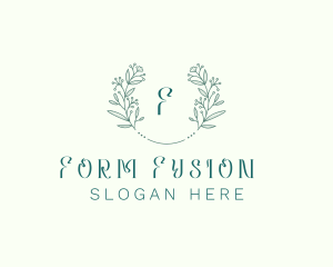 Flower Wreath Wedding Planner logo design