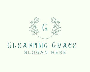 Flower Wreath Wedding Planner logo design