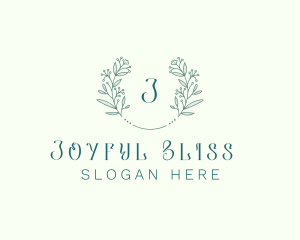 Flower Wreath Wedding Planner logo design