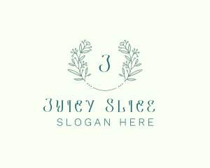 Flower Wreath Wedding Planner logo design